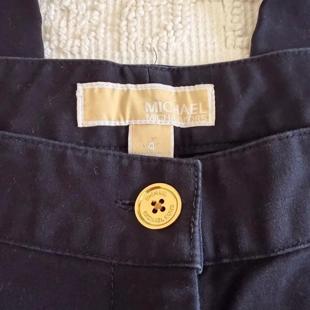 Michael Kors Women’s Black Navy Straight Leg Pants Size 4